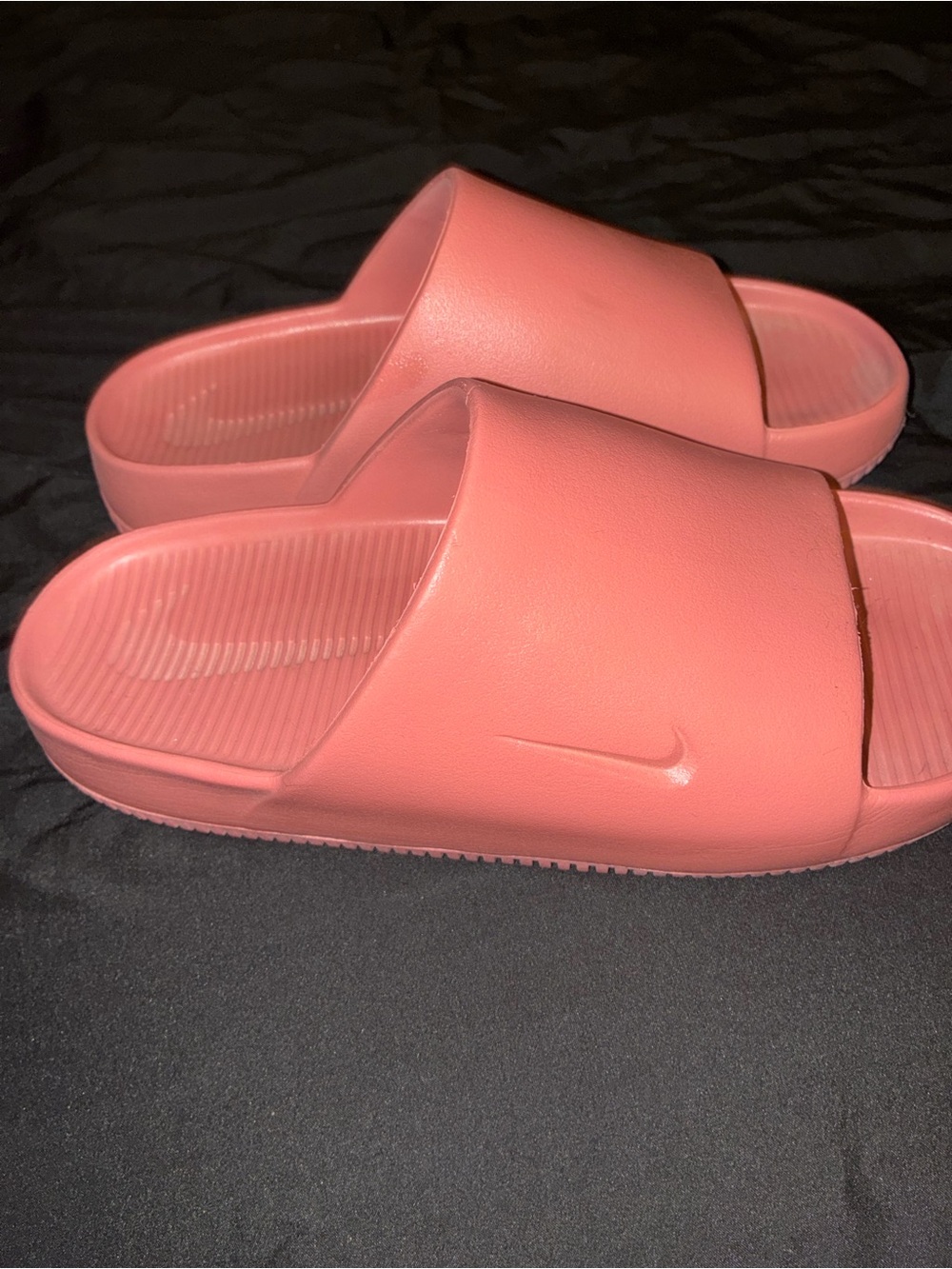 Nike Women's Coral-Pink Slide Sandals